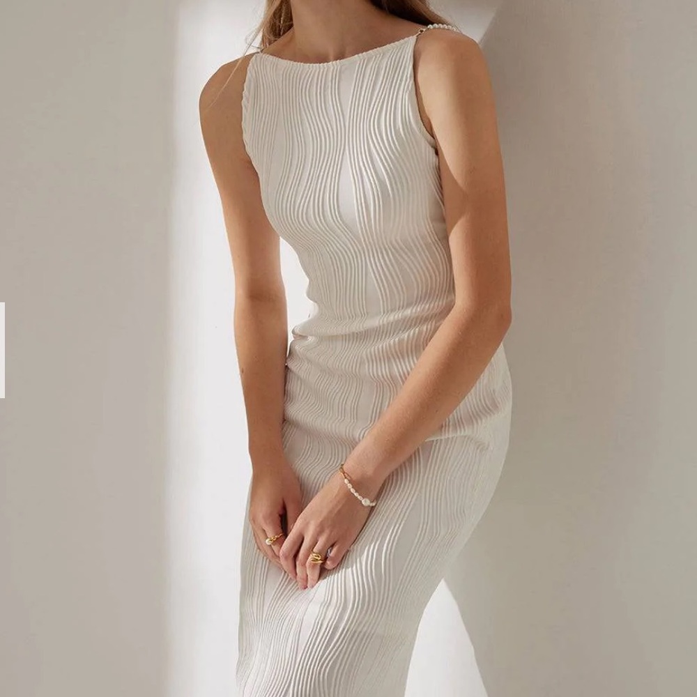 The Water Ripple Textured Cami Dress